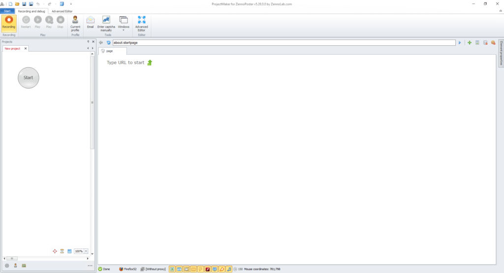interface de project maker
