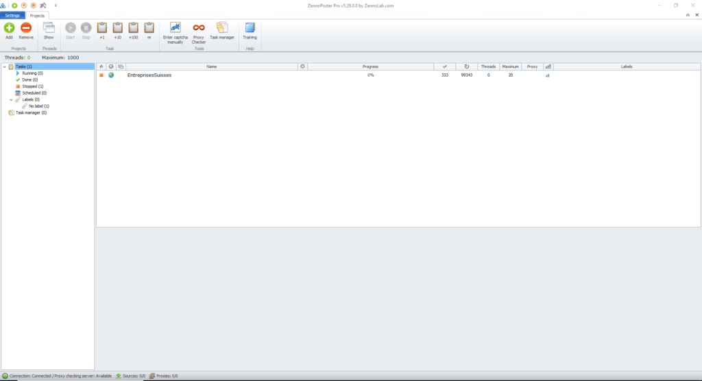 interface de zennoposter