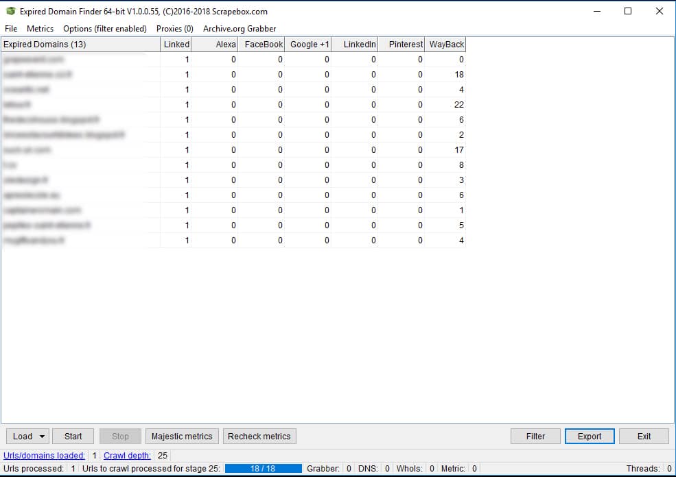 scrapebox pour trouver des noms de domaine expires