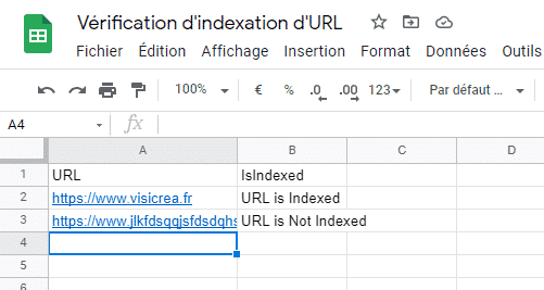 pages indexées ou pas dans Google
